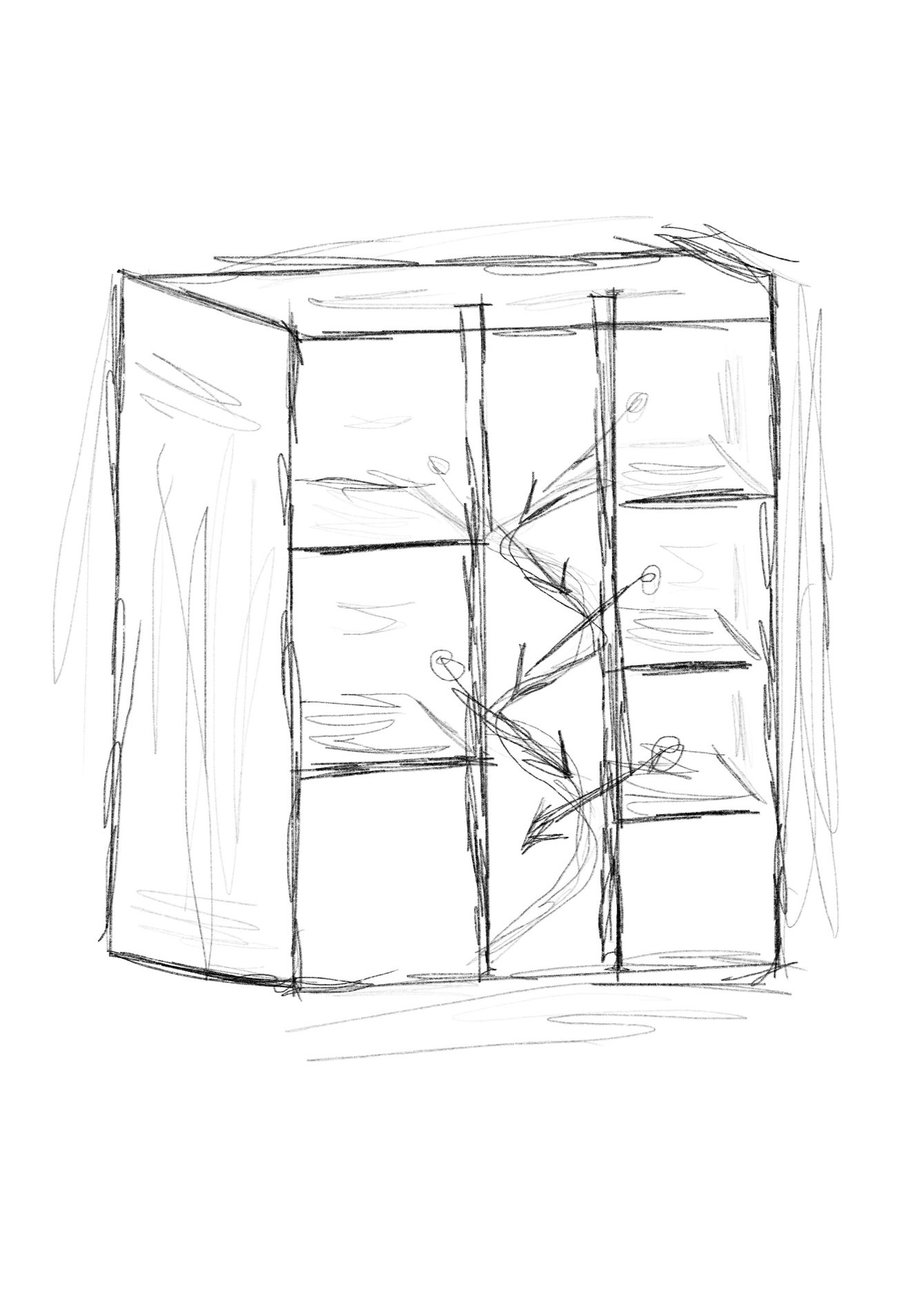 Concept sketch, facade rhythm